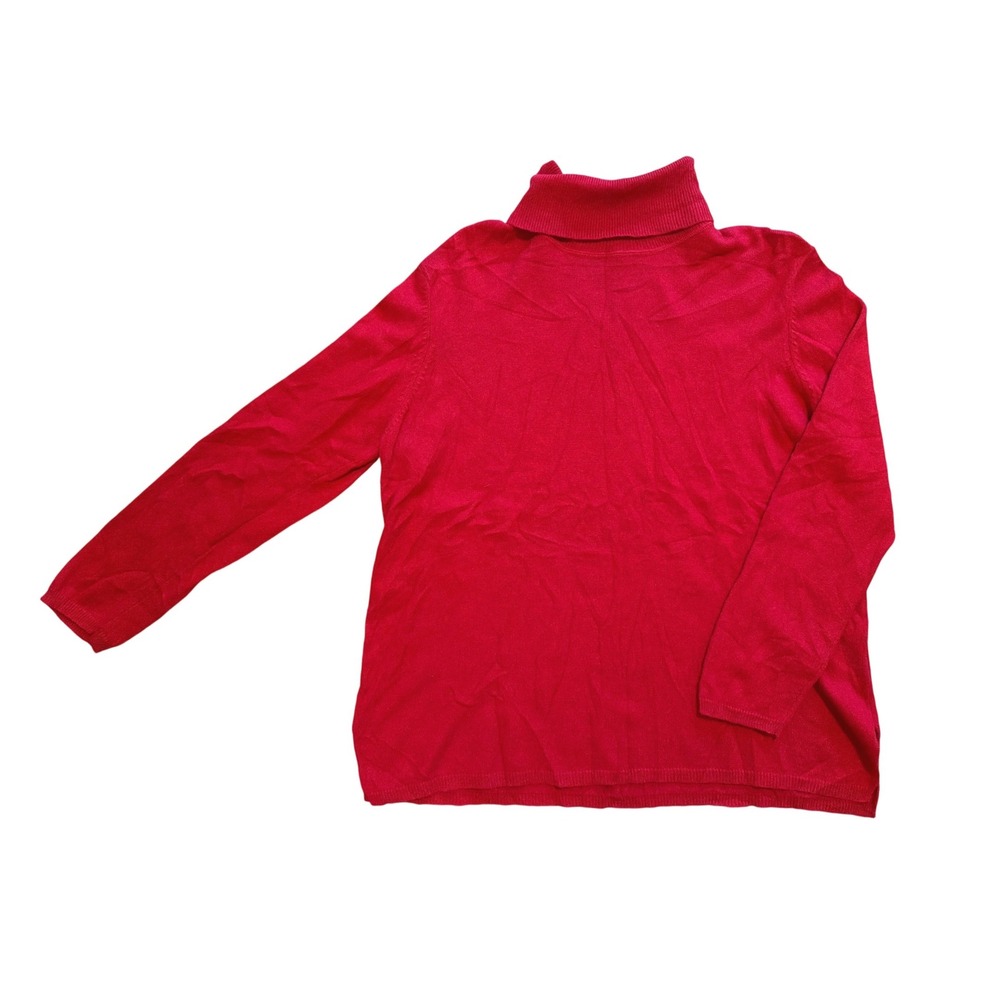 Public Red Silk Cashmere Blend Turtleneck Sweater Knit Top L Made in Germany